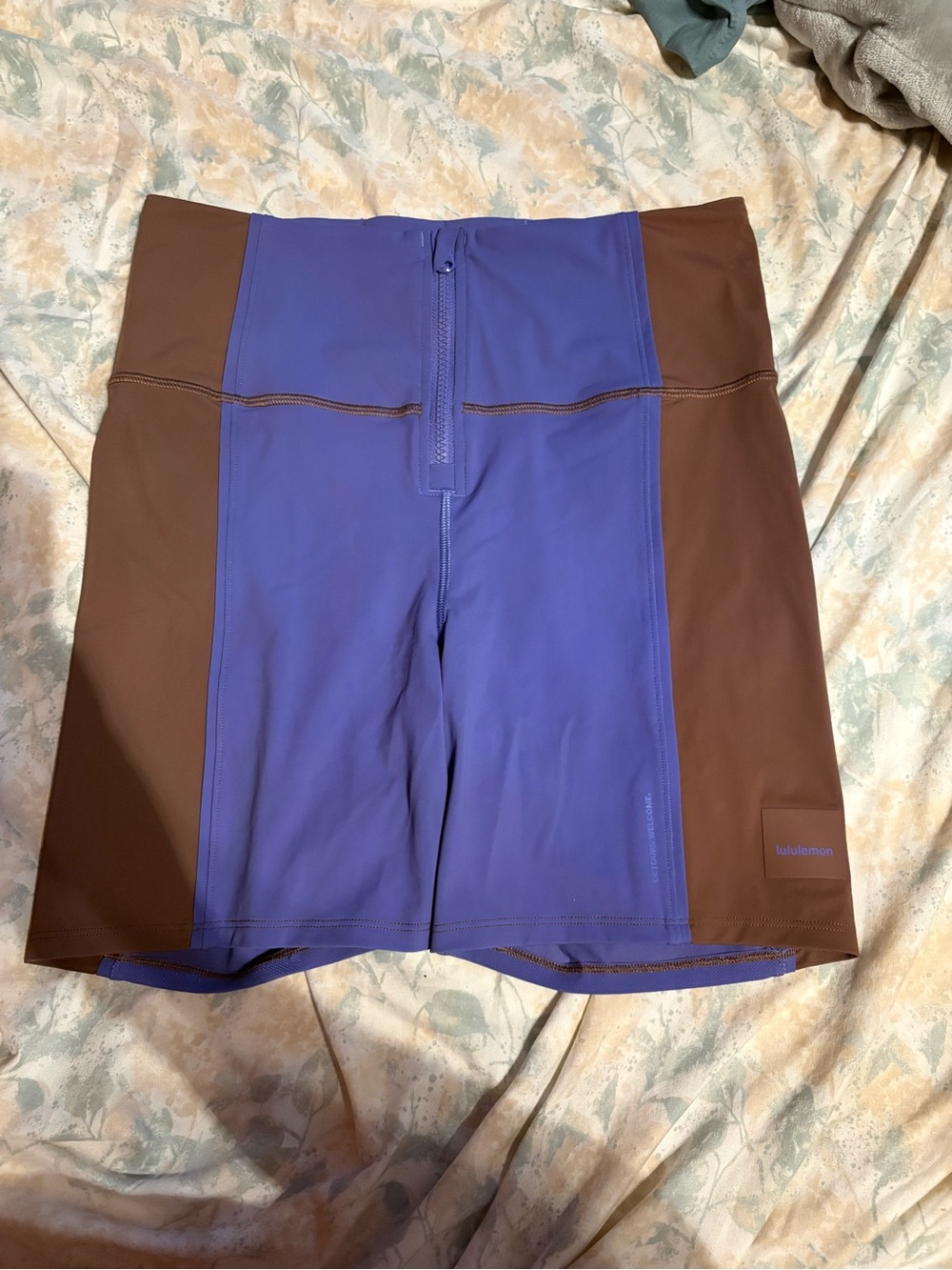 lululemon athletica Two-Tone Purple and Brown Athletic Shorts
